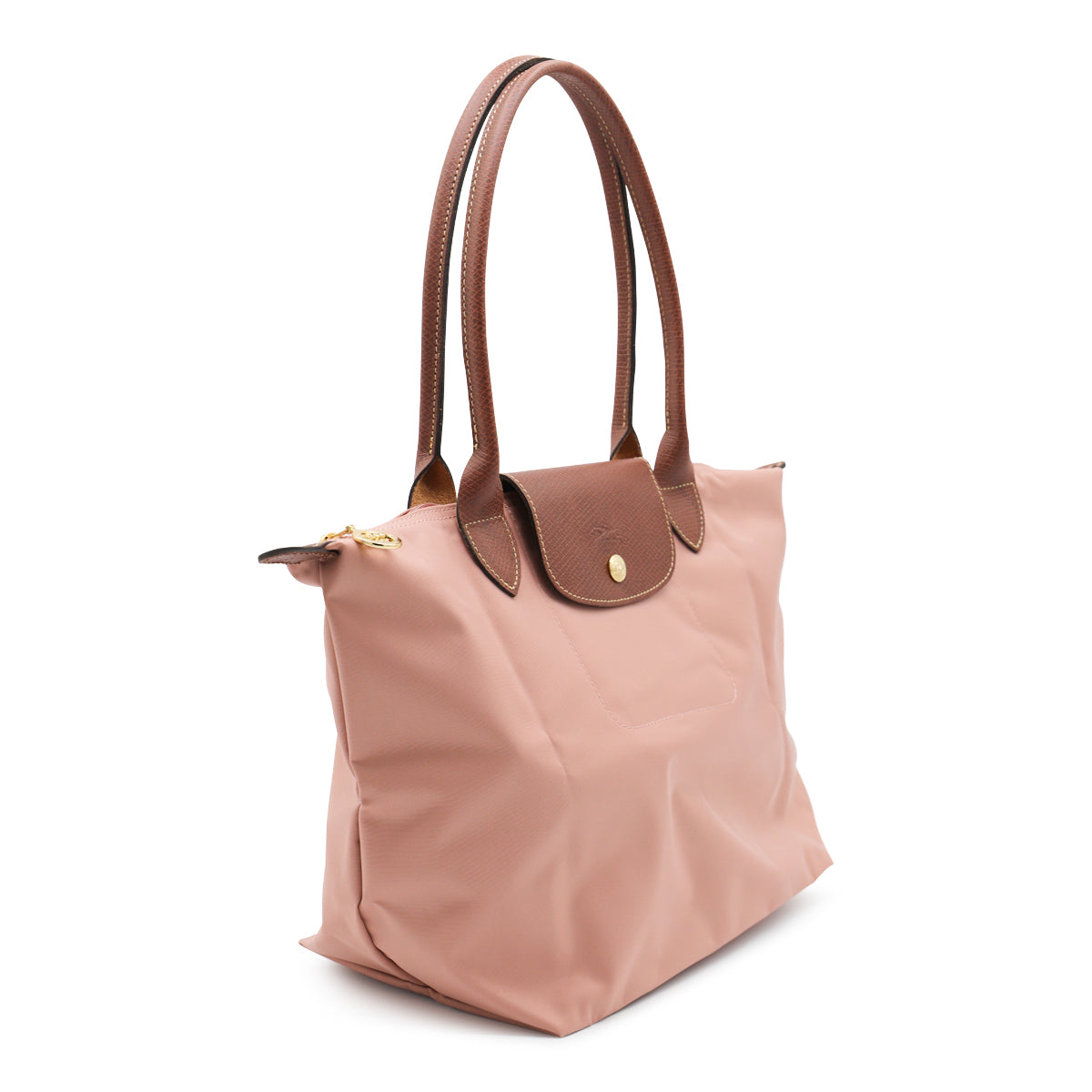 PINK LEATHER LE PLIAGE ORIGINAL M TOTE