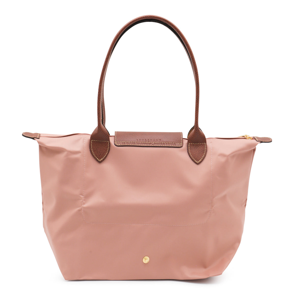 PINK LEATHER LE PLIAGE ORIGINAL M TOTE