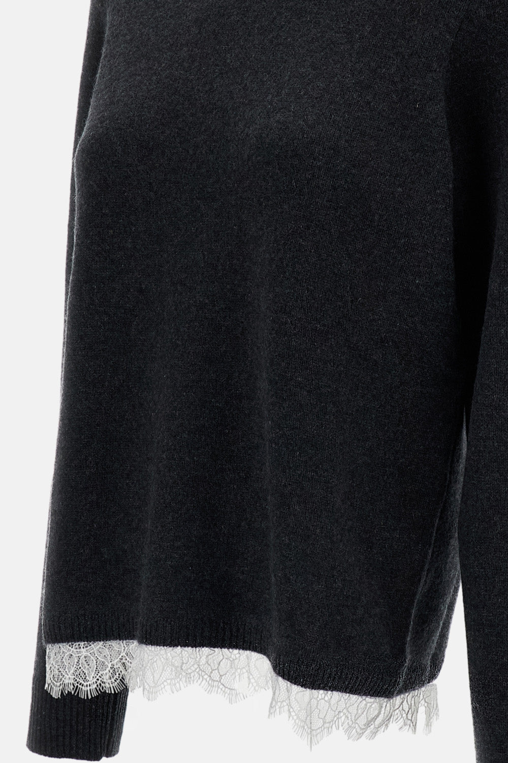 ARVO LACE-TRIM CREWNECK SWEATER