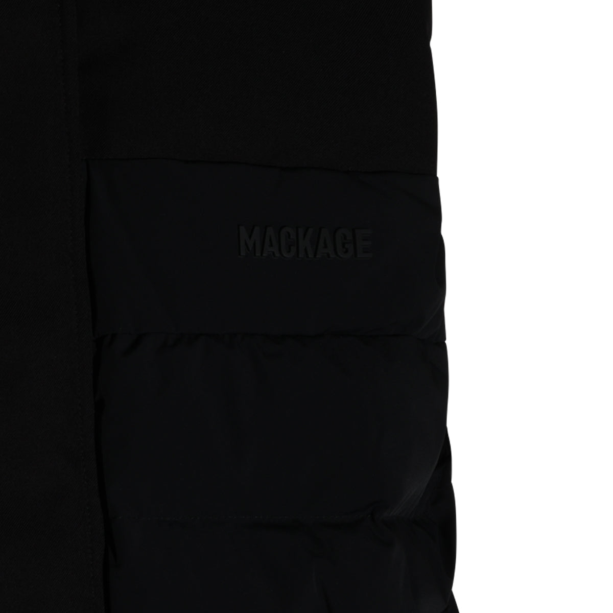 BLACK NYLON DOWN JACKET