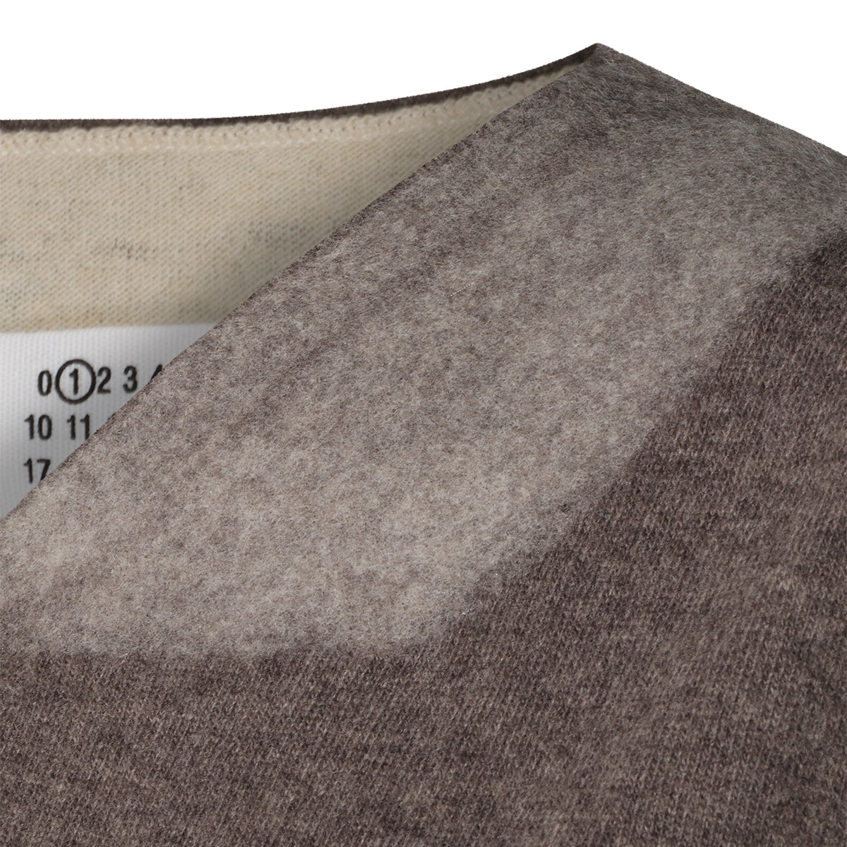MUD AND ECRU VIRGIN WOOL FUSE KNITWEAR