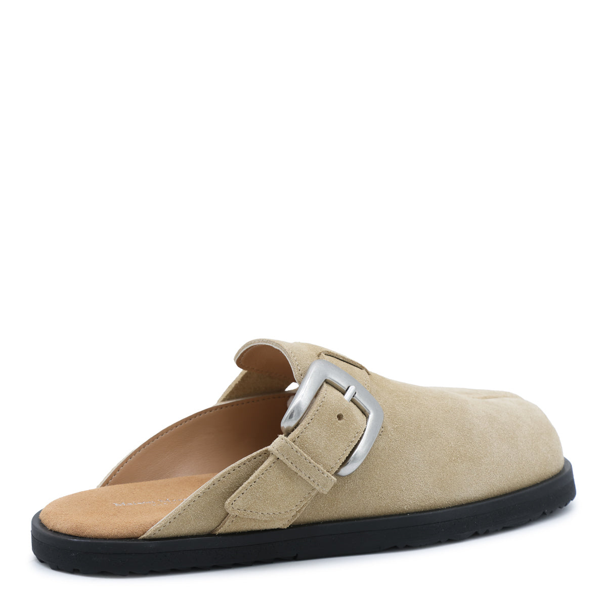PALE KHAKI SUEDE TABI DAILY MULE FLATS