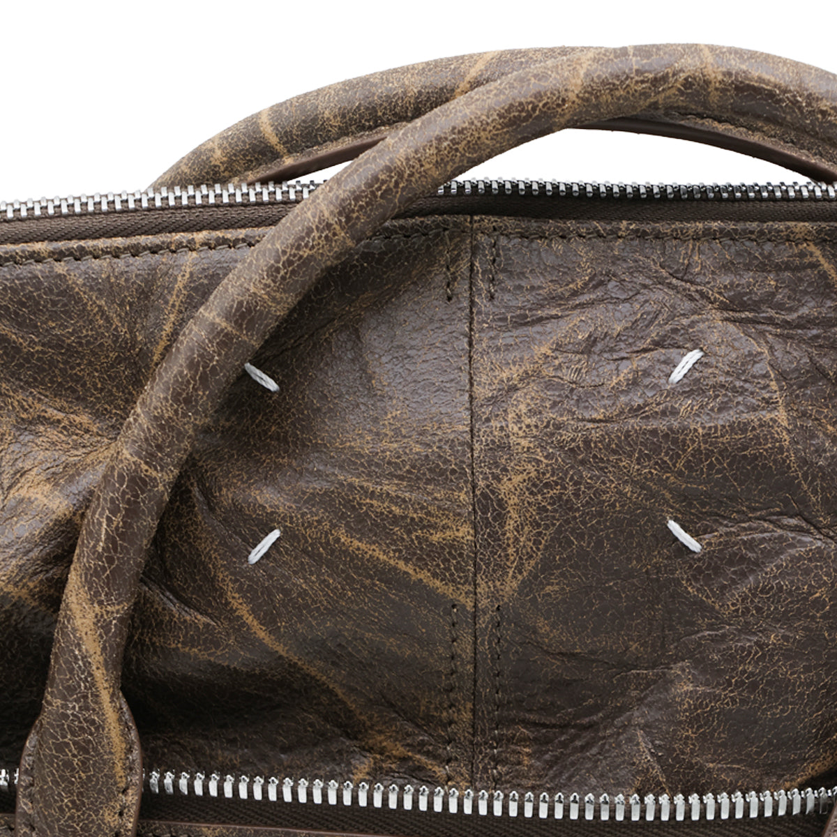 BROWN SUEDE 5AC SOFT SMALL TOP HANDLE BAG