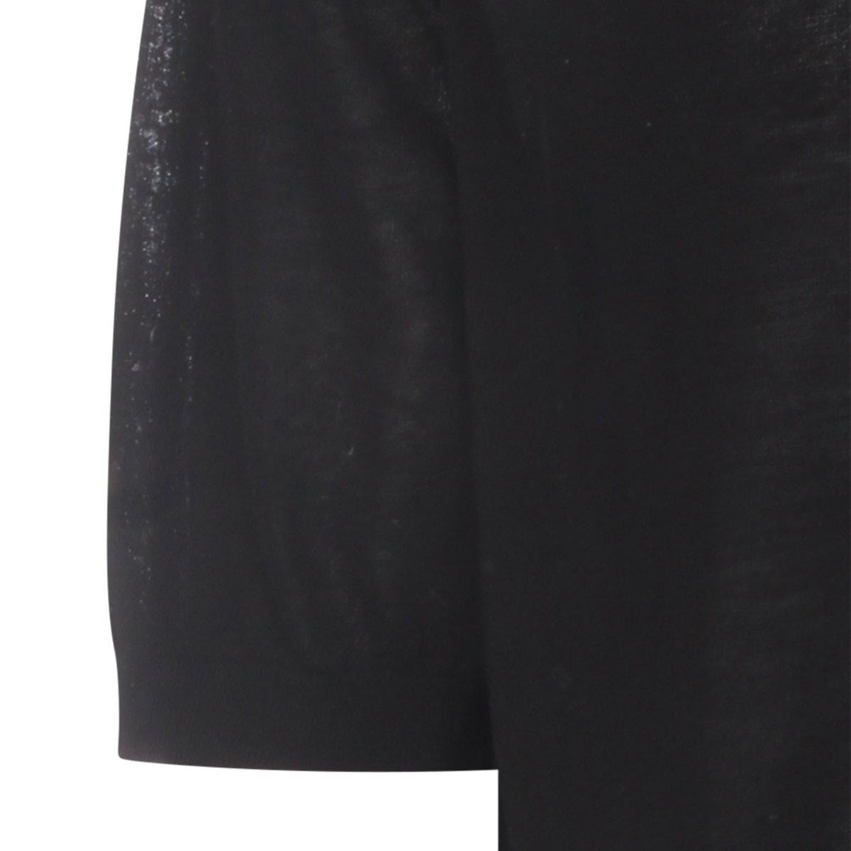 BLACK CASHMERE AND SILK BLEND T-SHIRT