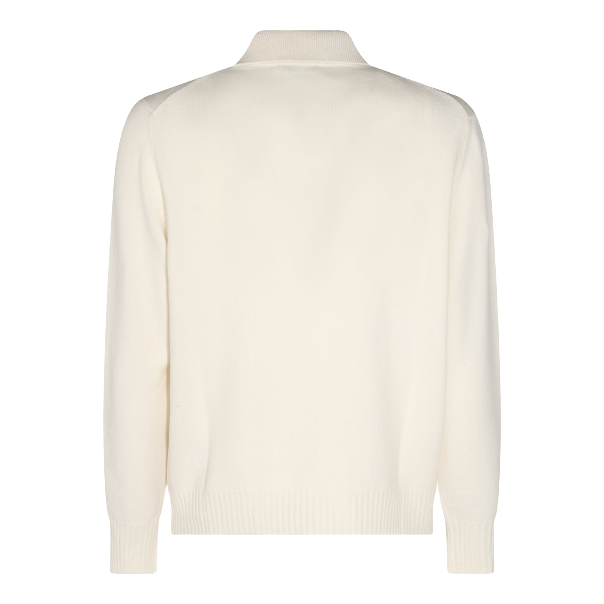 WHITE CASHMERE POLO SHIRT