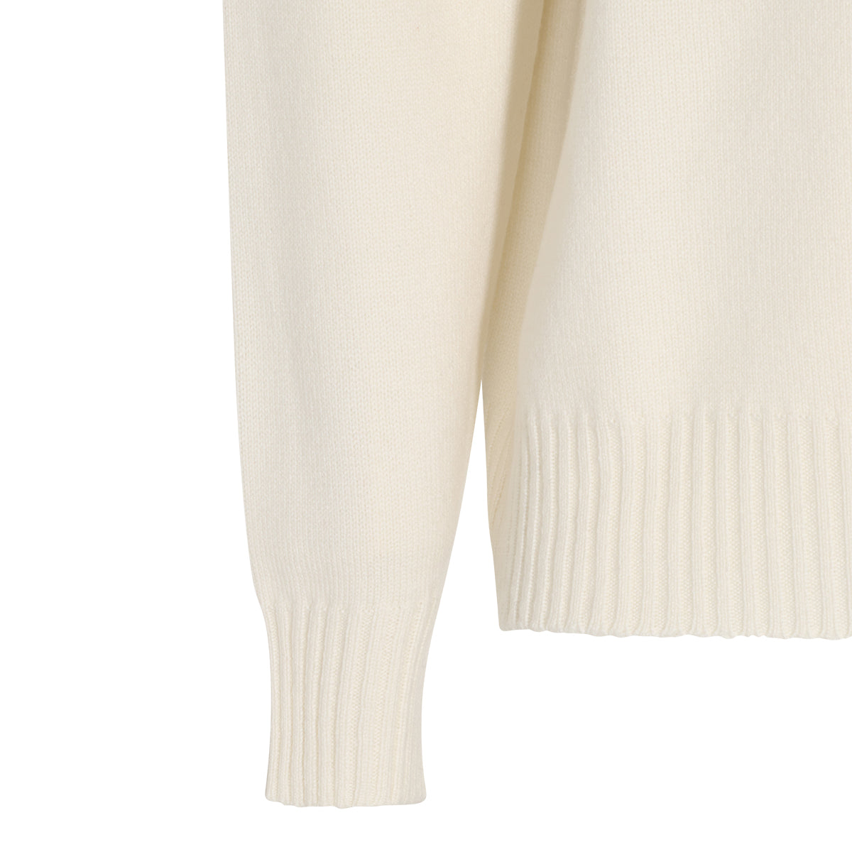 WHITE CASHMERE POLO SHIRT