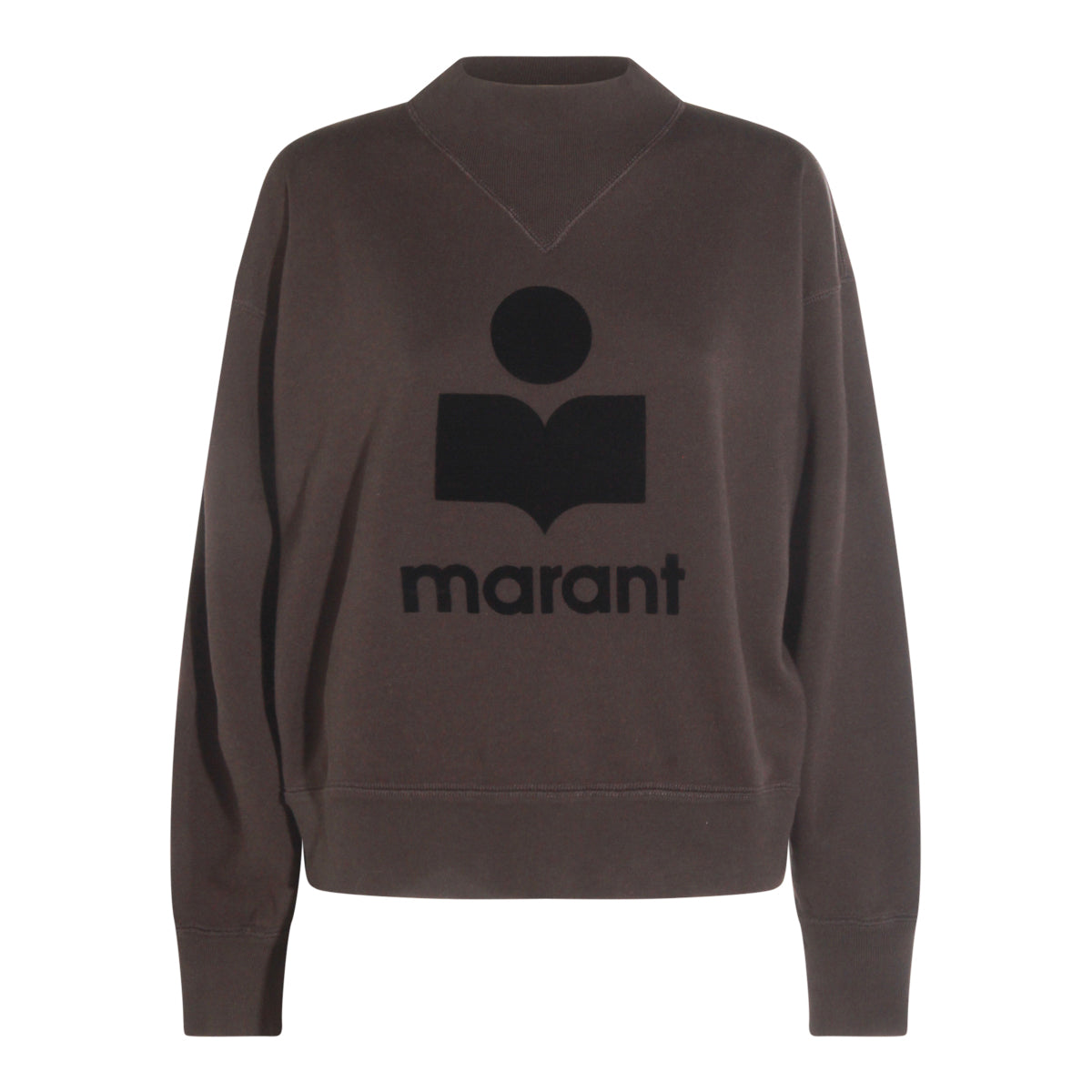 BROWN COTTON SWEATSHIRT