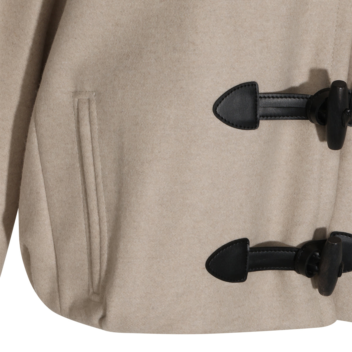 SAND WOOL AND CASHMERE BLEND TRIXIE CASUAL JACKET