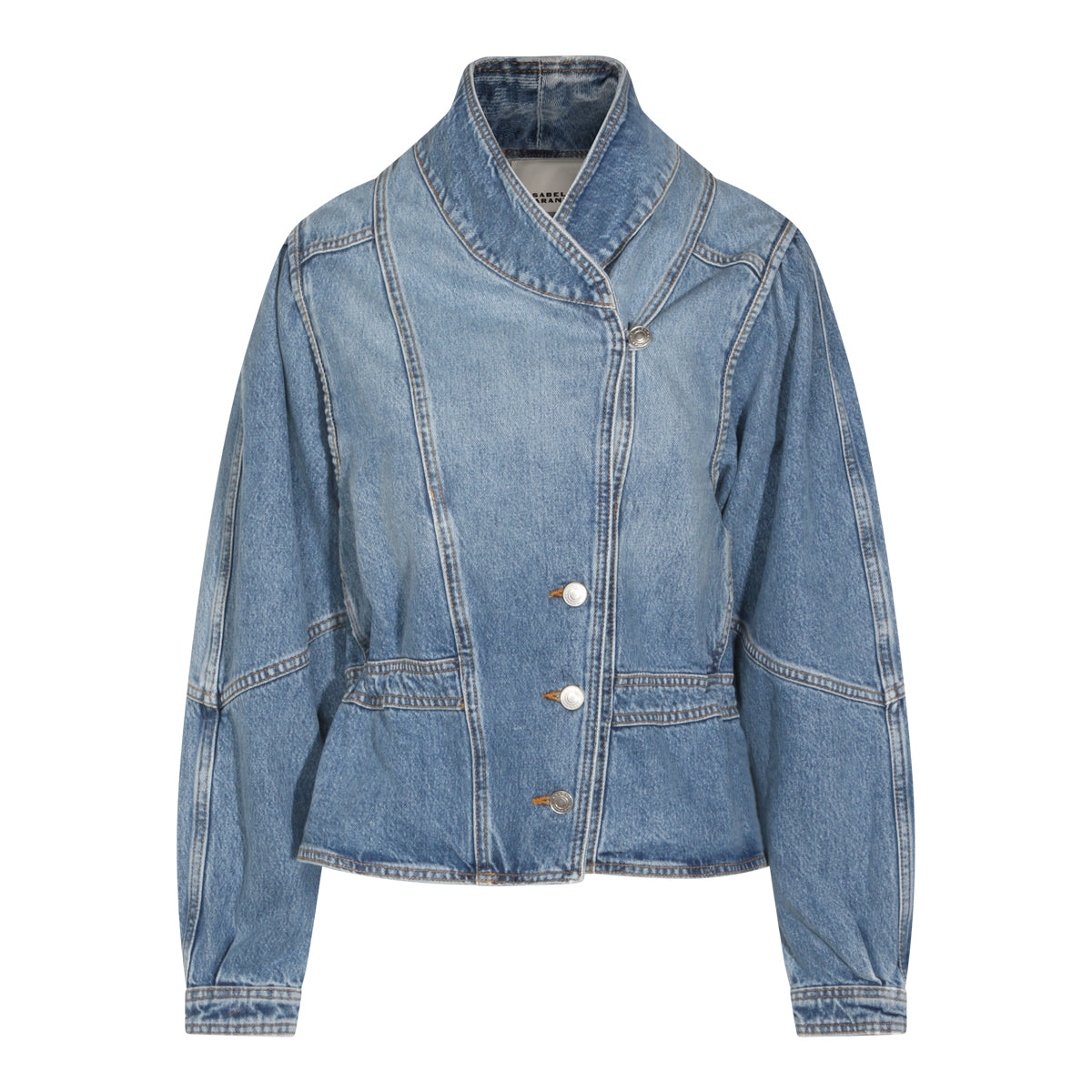 LIGHT BLUE COTTON DENIM JACKET