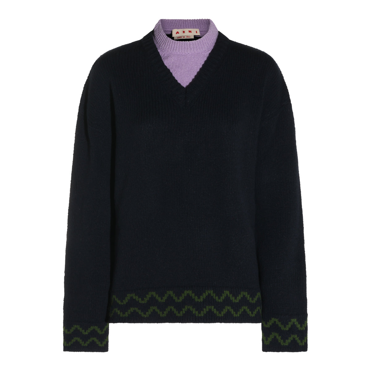 BLACK WOOL KNITWEAR