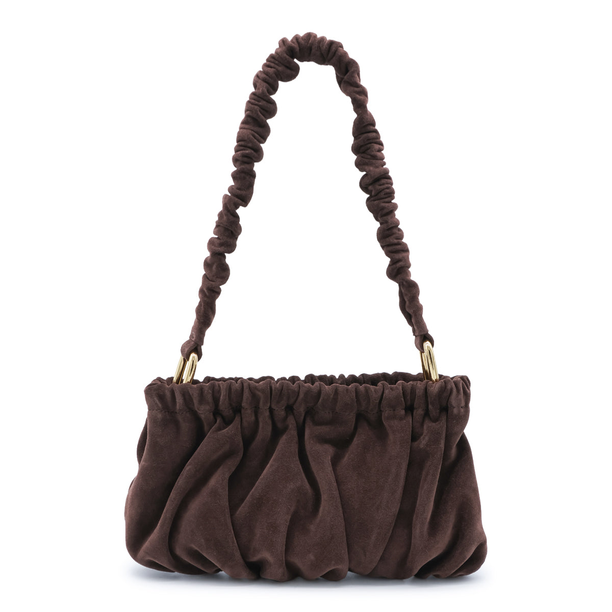 BRAMBLE LEATHER GATHERED CLUTCH