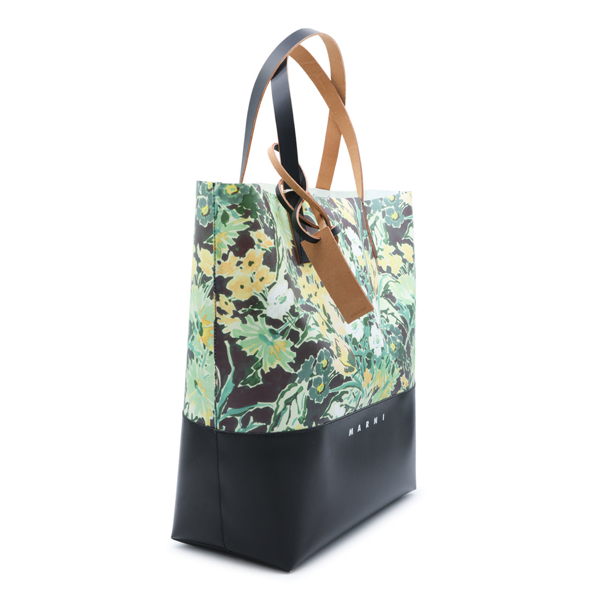 MARNI TRIBECA FLORAL PRINT TOTE BAG