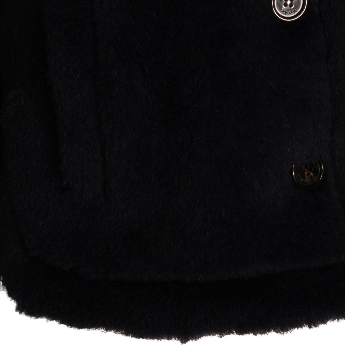 BLUE WOOL BLEND CAPE