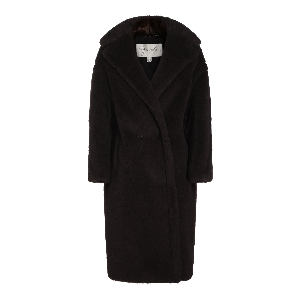 EBONY MOHAIR AND WOOL BLEND TEDGIRL COAT