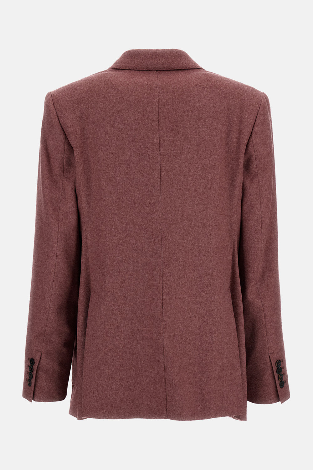 DOUBLE-BREASTED SILK AND CASHMERE TAILORED JACKET