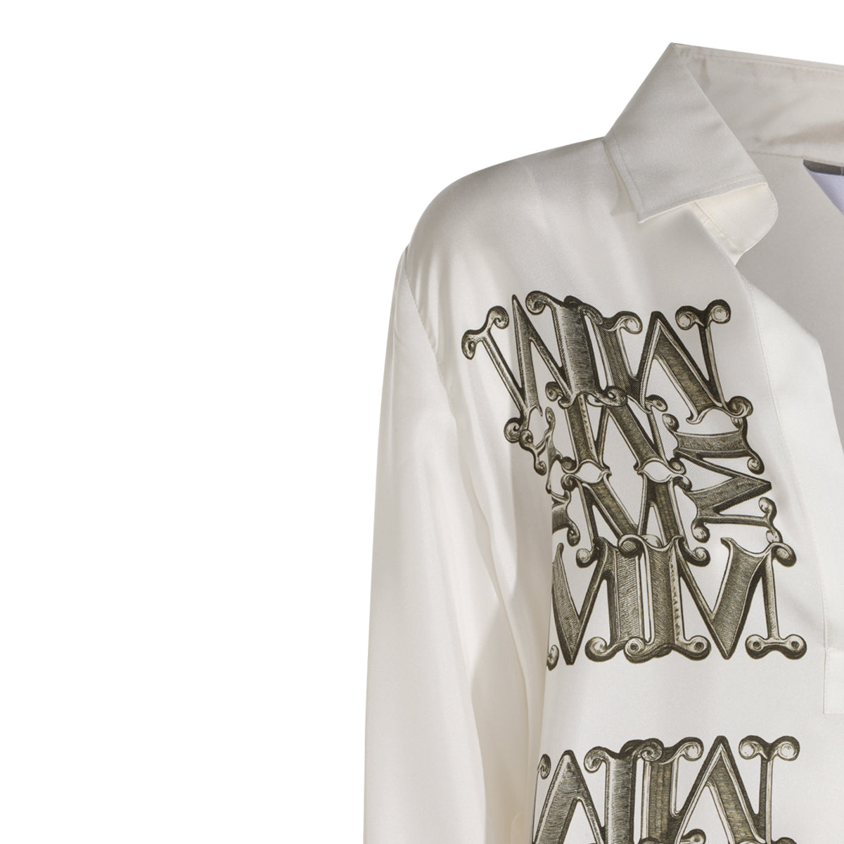 WHITE AND BLACK SILK FILTRO SHIRT