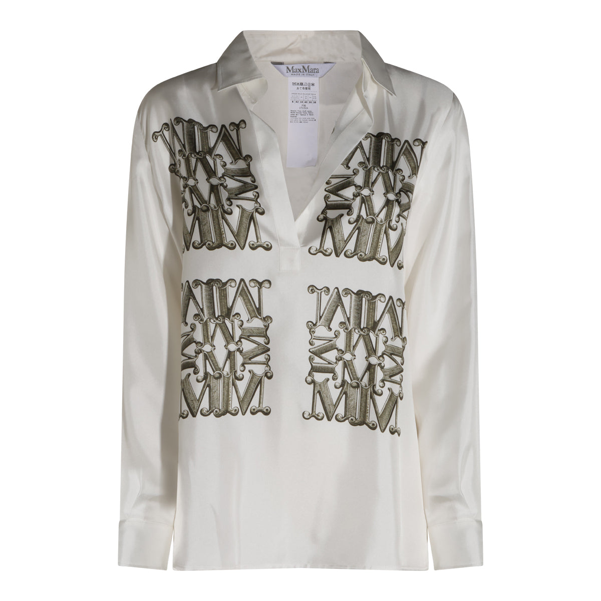 WHITE AND BLACK SILK FILTRO SHIRT