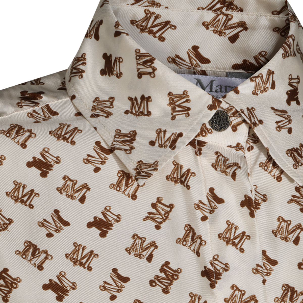 WHITE SILK MOBICE SHIRT