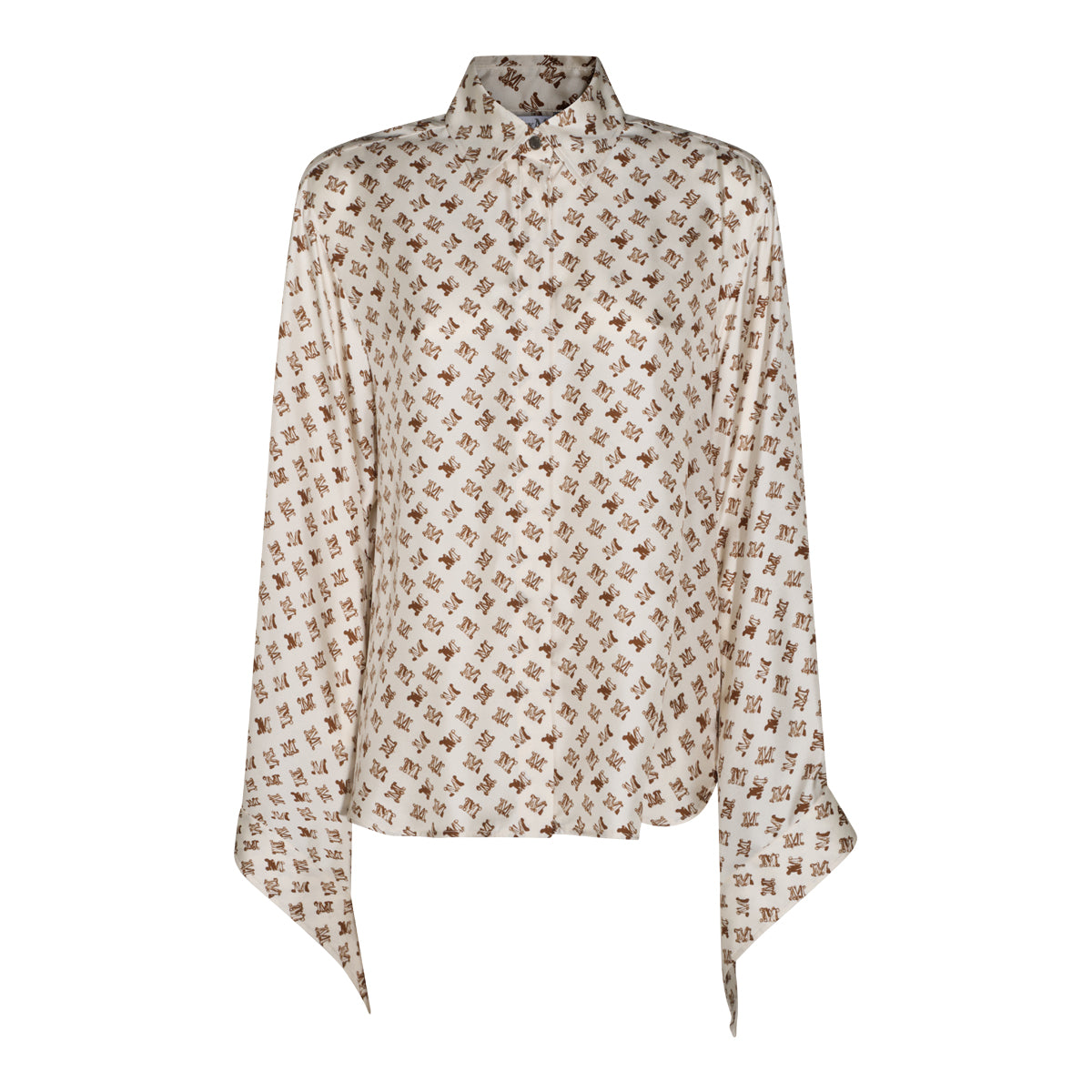 WHITE SILK MOBICE SHIRT