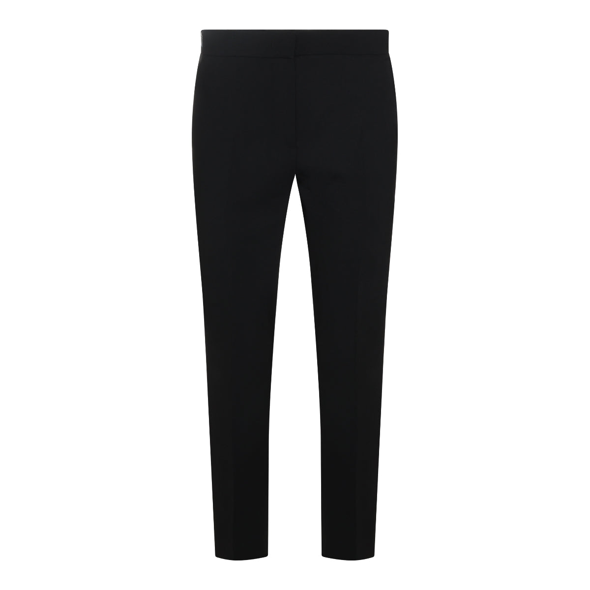 BLACK VIRGIN WOOL MACINO STRETCH PANTS