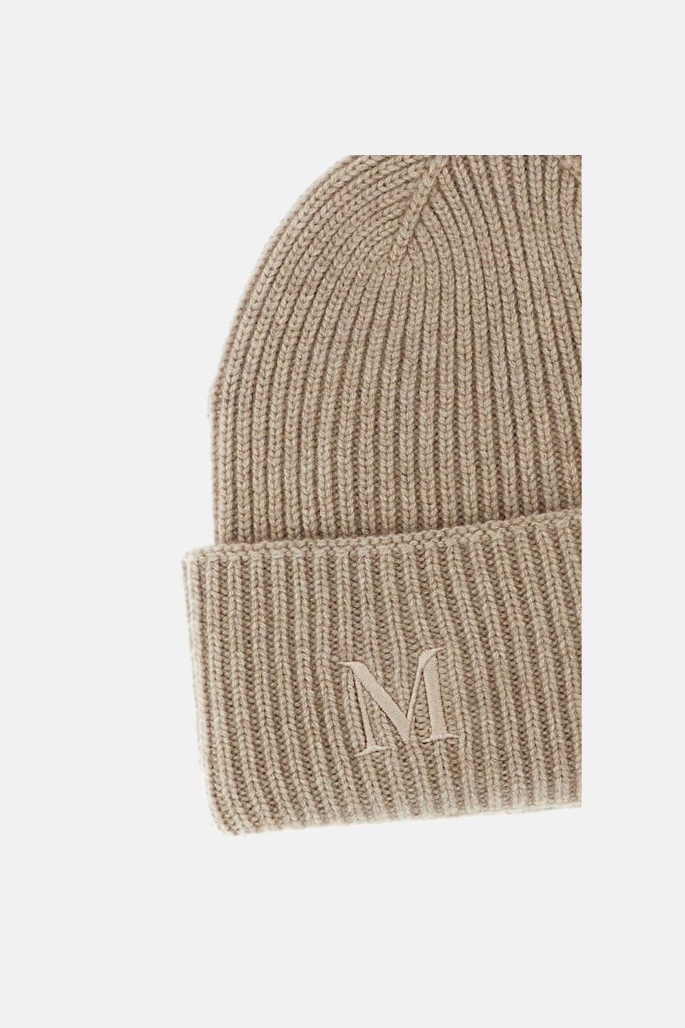 CASHMERE RIB KNIT BEANIE
