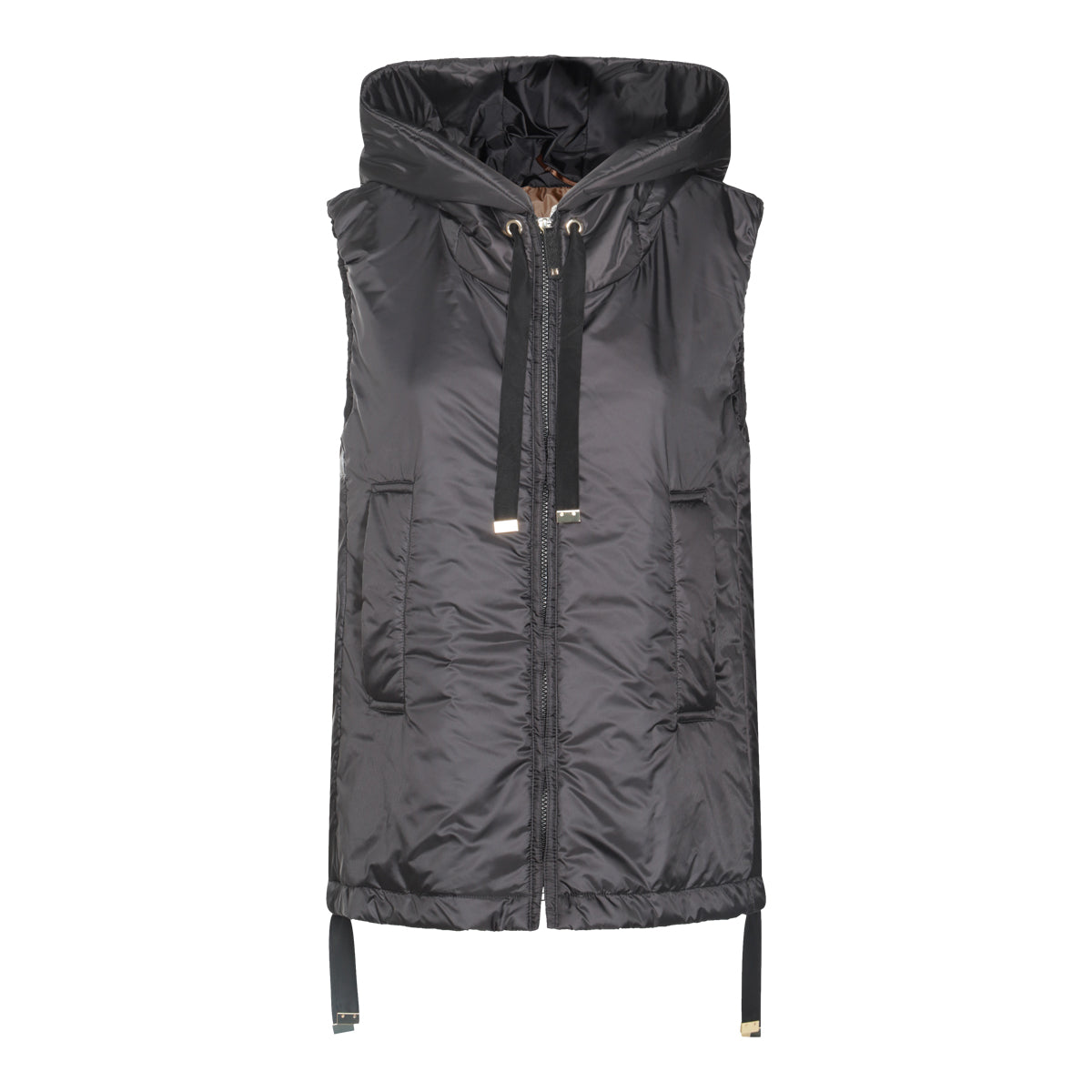 BLACK VEST PUFFED DOWN JACKET