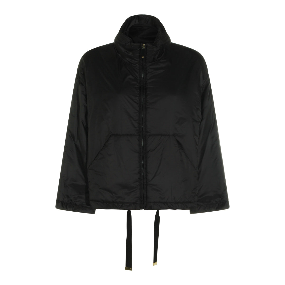 BLACK HOODED DOWN JACKET