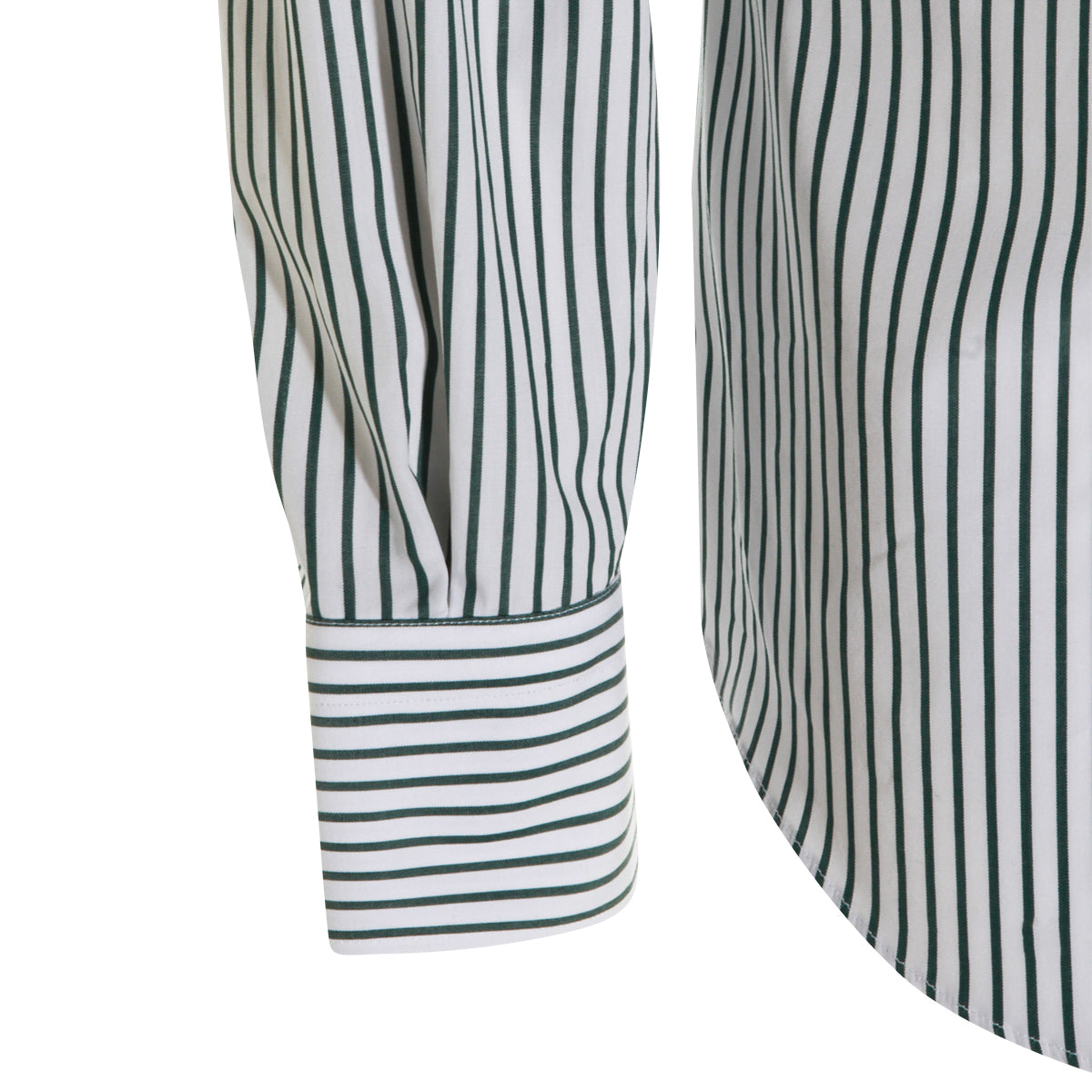 WHITE AND GREEN COTTON SHIRT