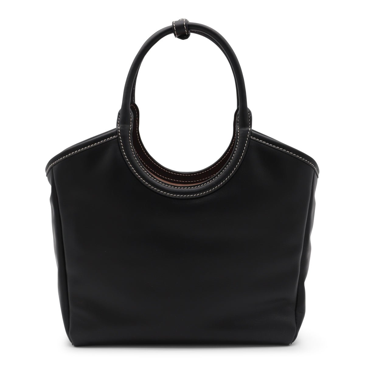 BLACK LEATHER SHOULDER BAG