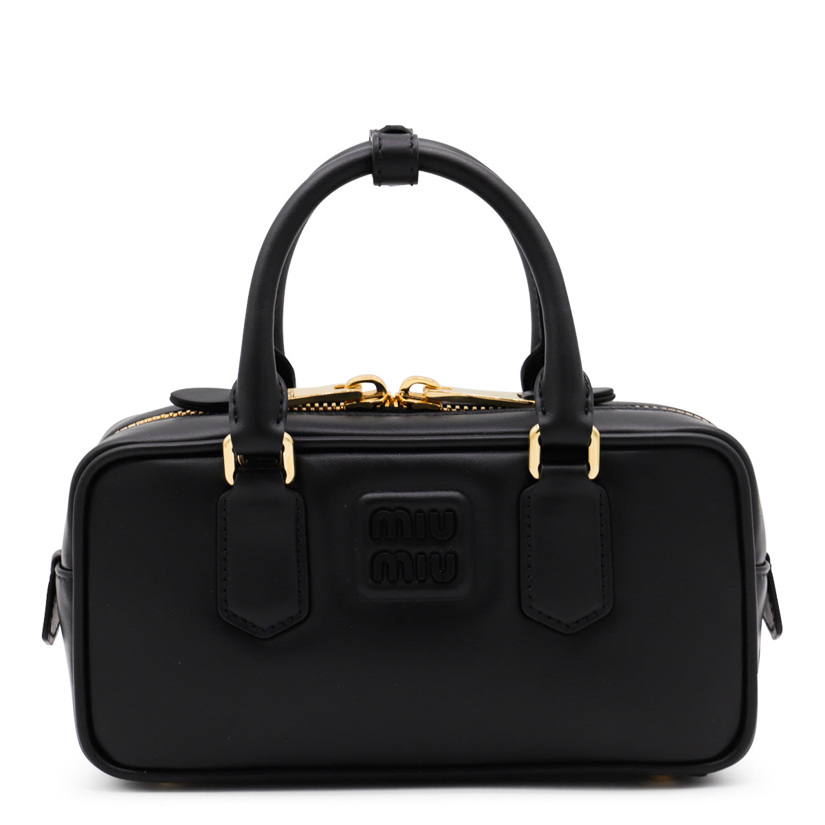 BLACK LEATHER ARCADIE CROSSBODY BAG