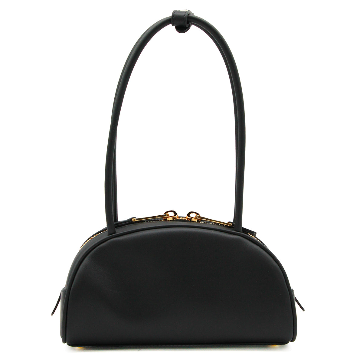 BLACK LEATHER BEAU SHOULDER BAG