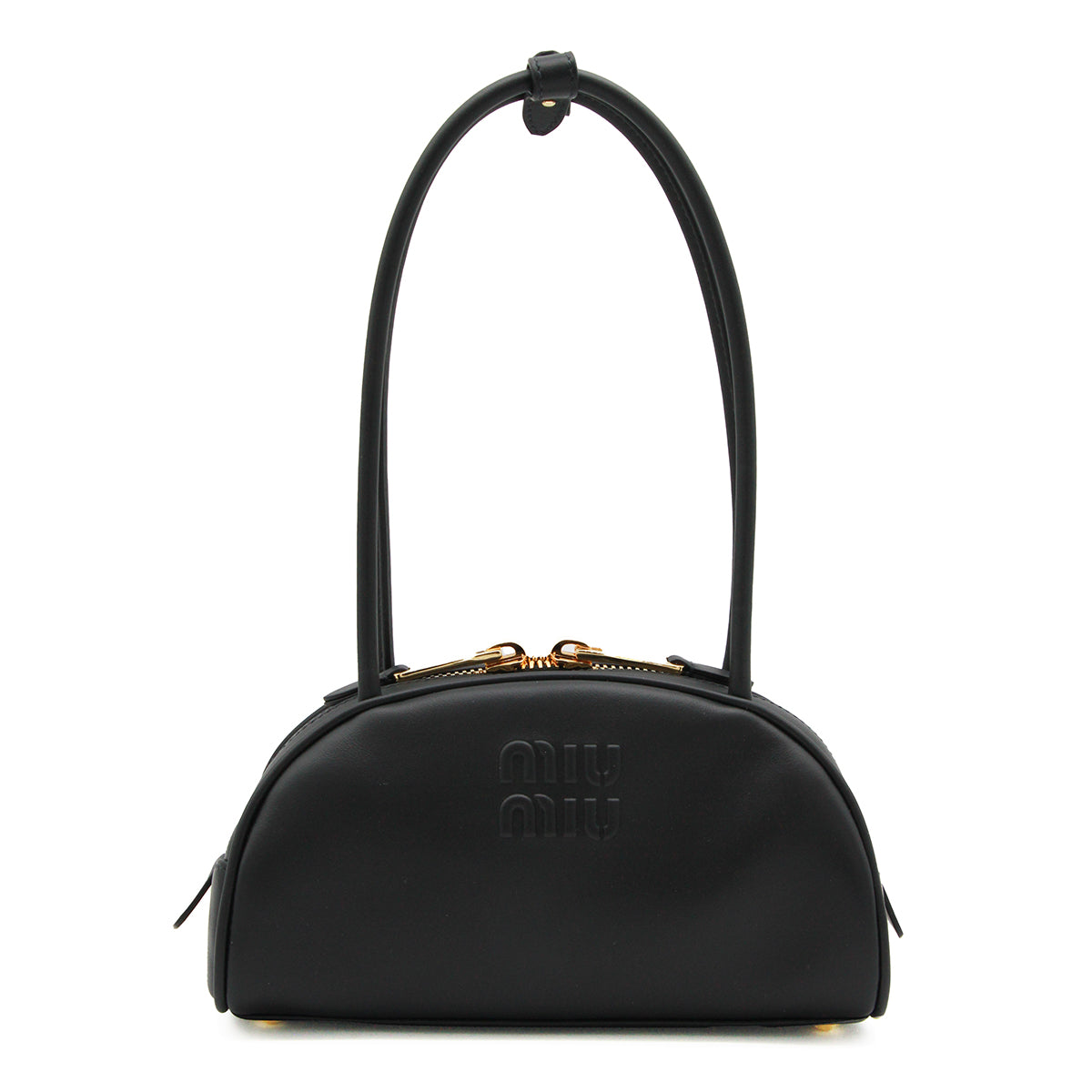 BLACK LEATHER BEAU SHOULDER BAG