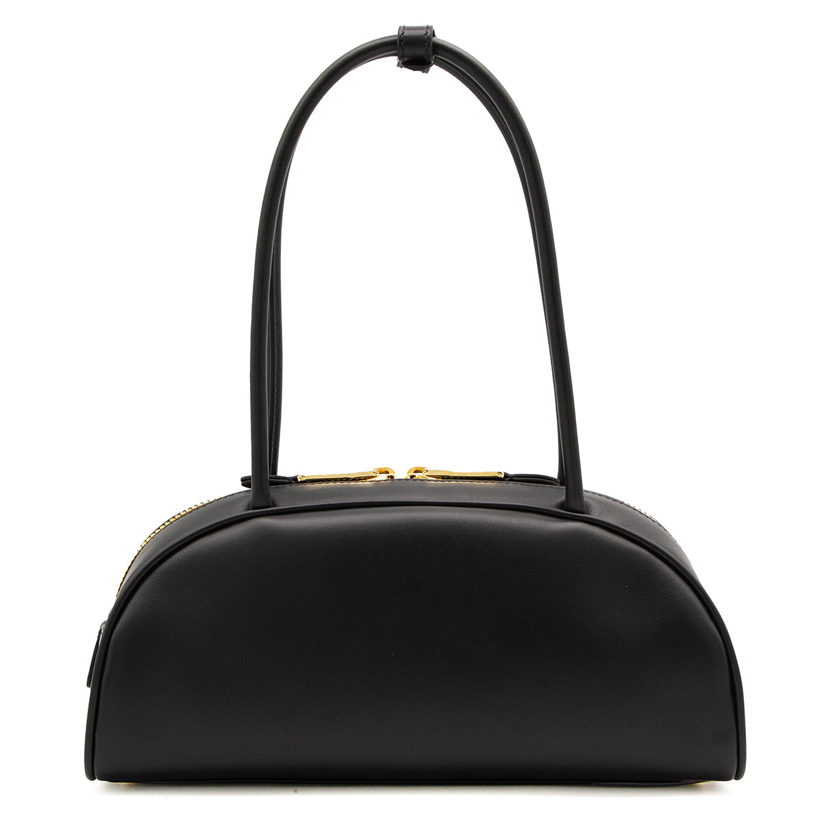 BLACK LEATHER SHOULDER BAG