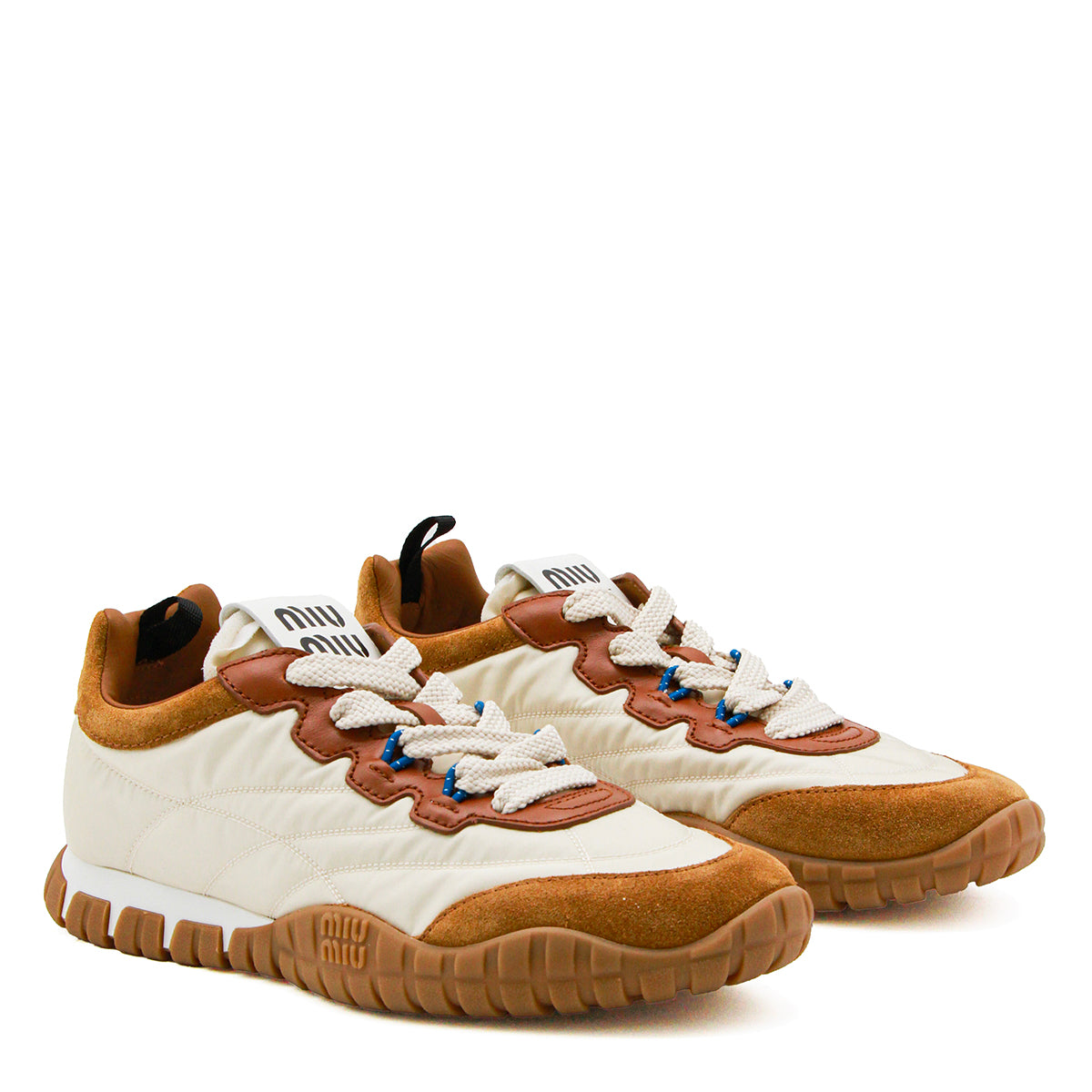 IVORY AND CARAMEL TYRE SNEAKERS