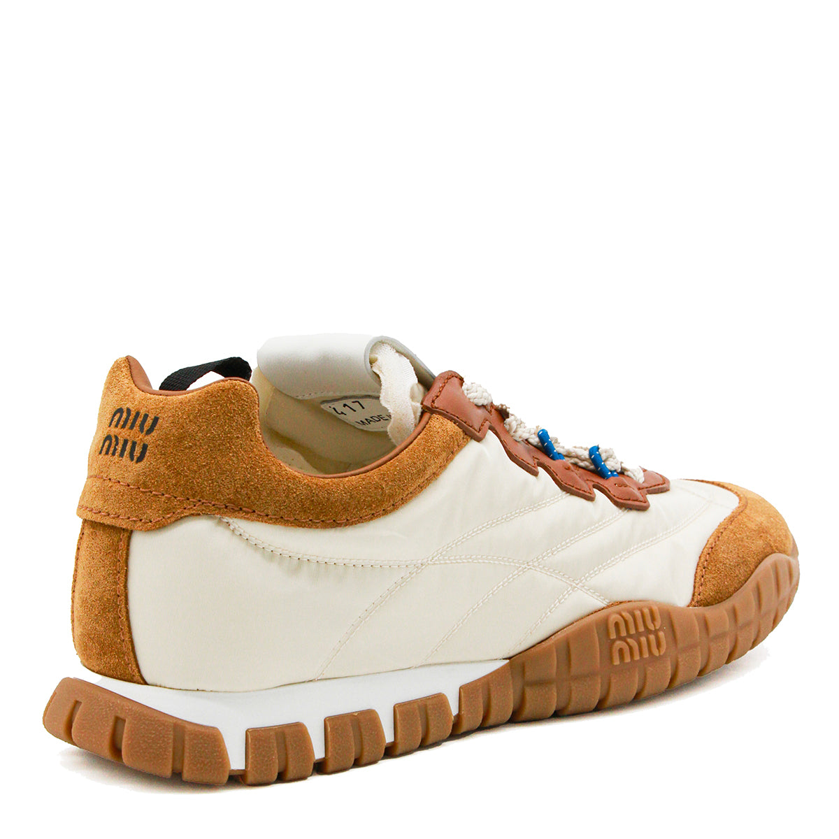 IVORY AND CARAMEL TYRE SNEAKERS