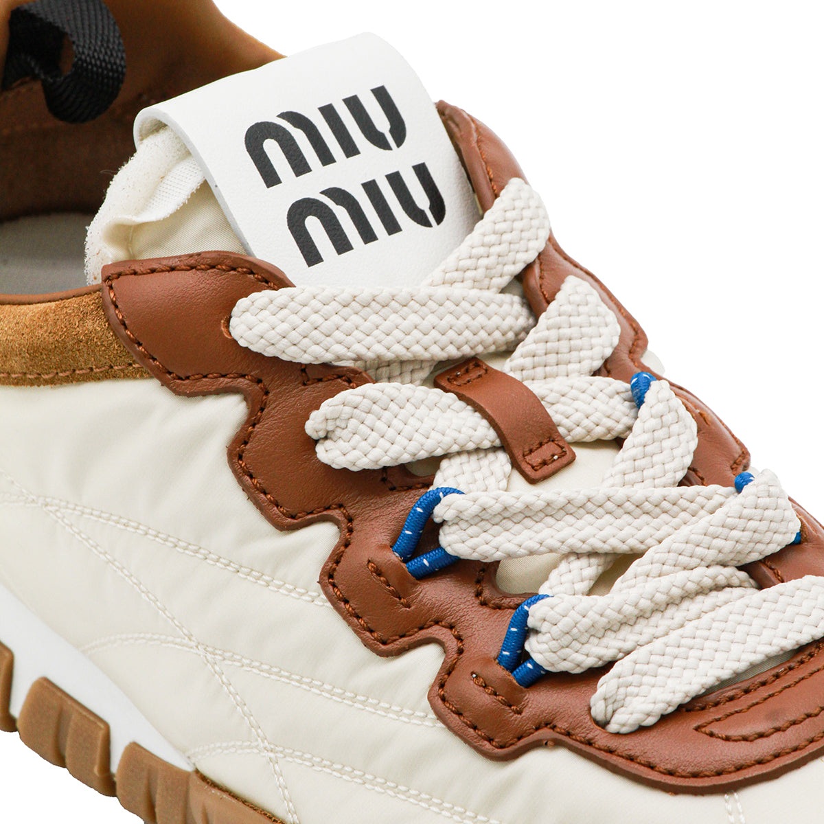 IVORY AND CARAMEL TYRE SNEAKERS