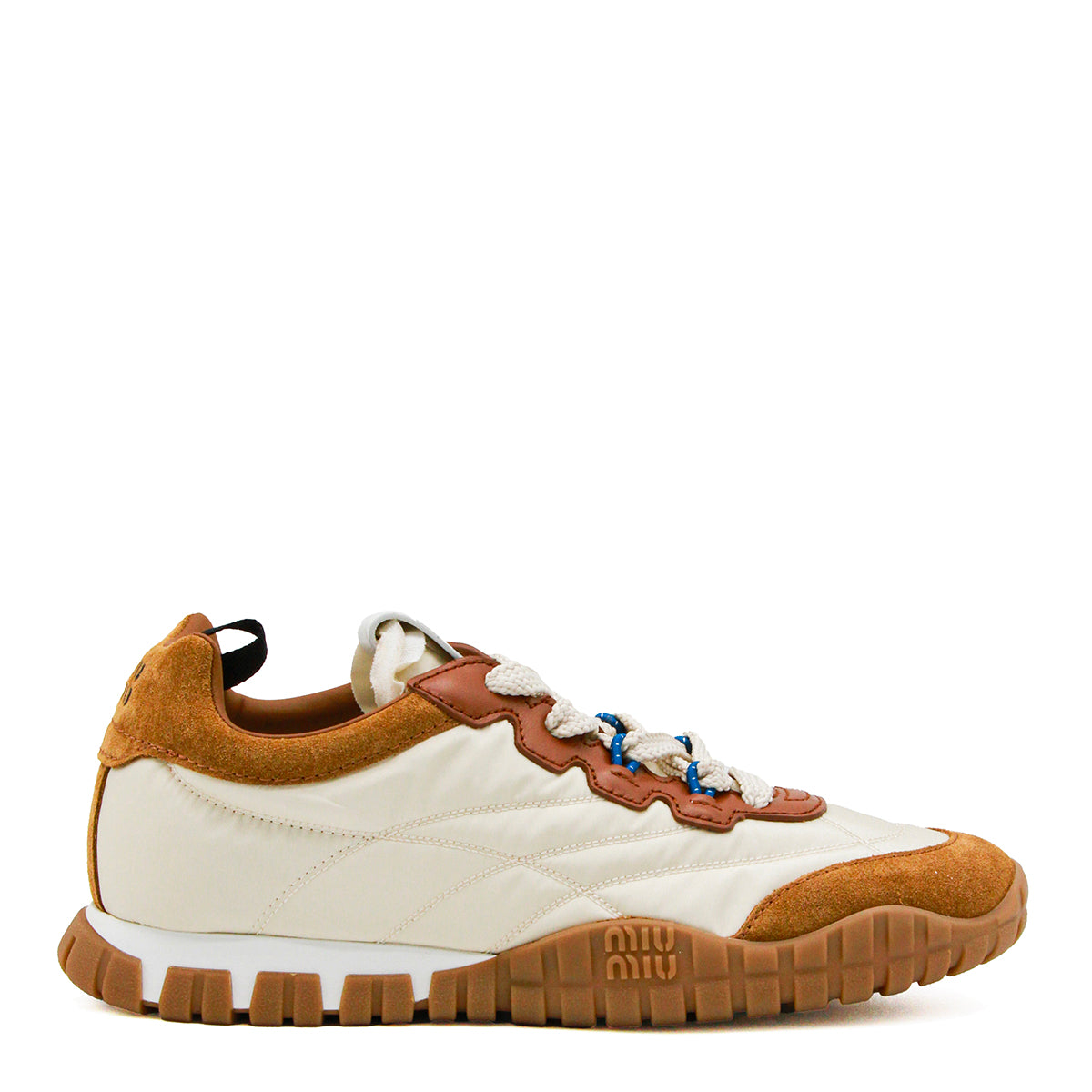 IVORY AND CARAMEL TYRE SNEAKERS