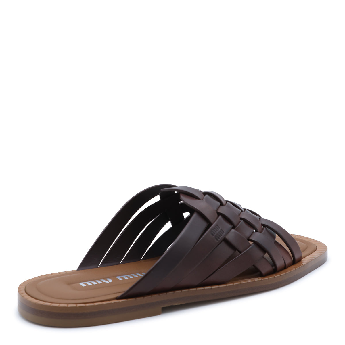 COFFEE LEATHER SANDALS