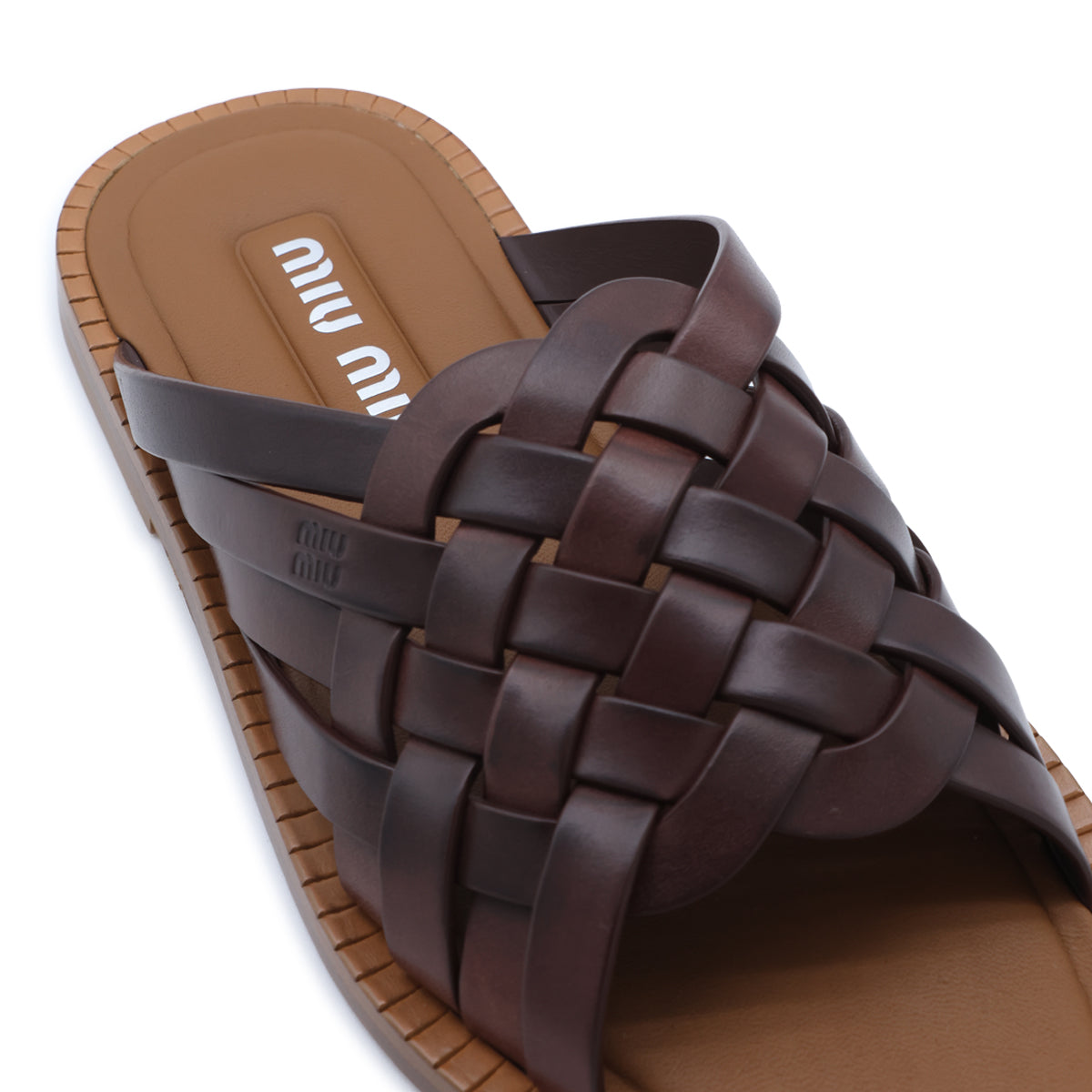 COFFEE LEATHER SANDALS