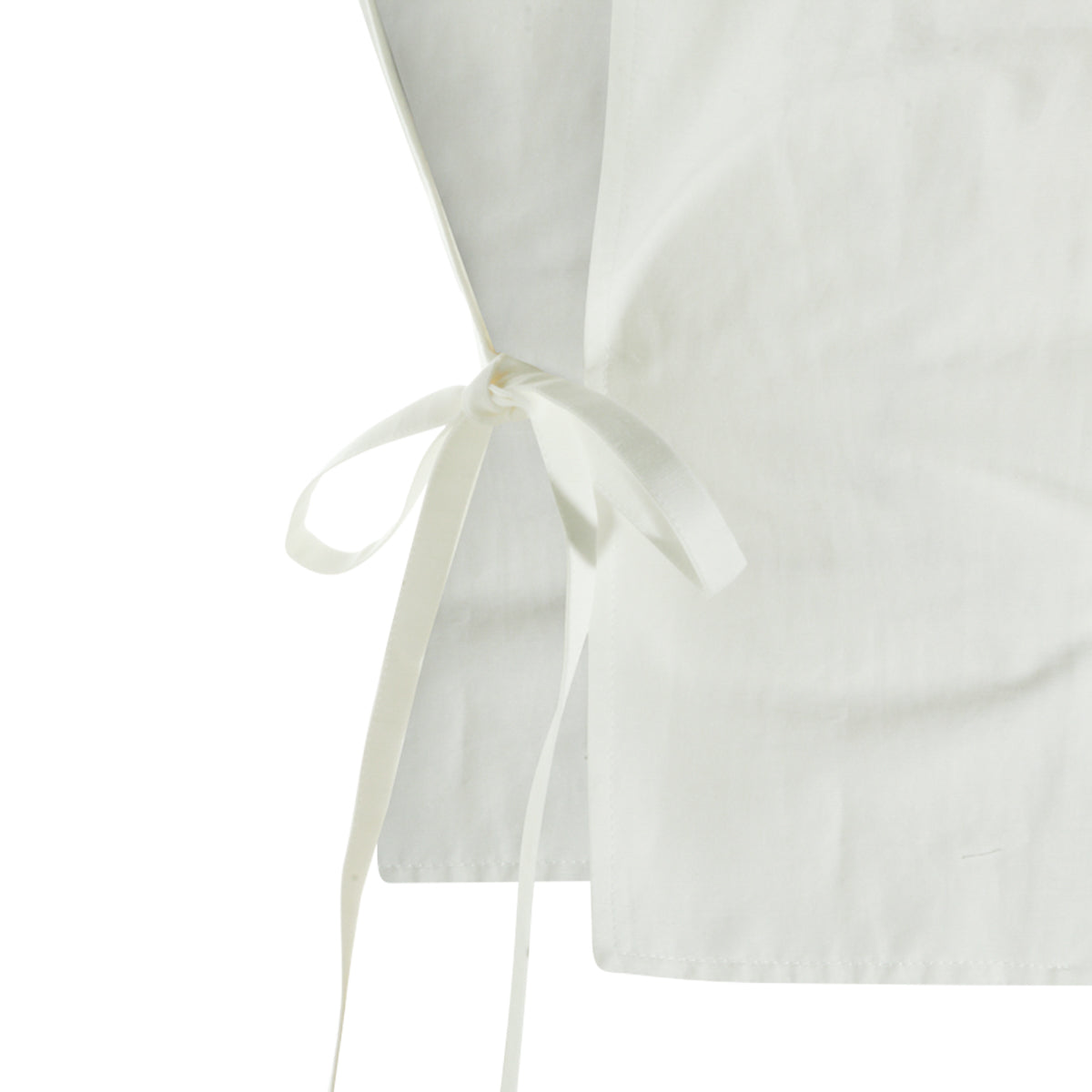 WHITE COTTON AND LINEN SHIRT