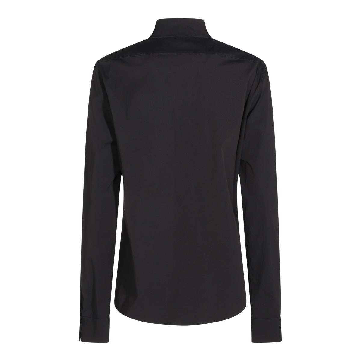 BLACK COTTON STRETCH SHIRT