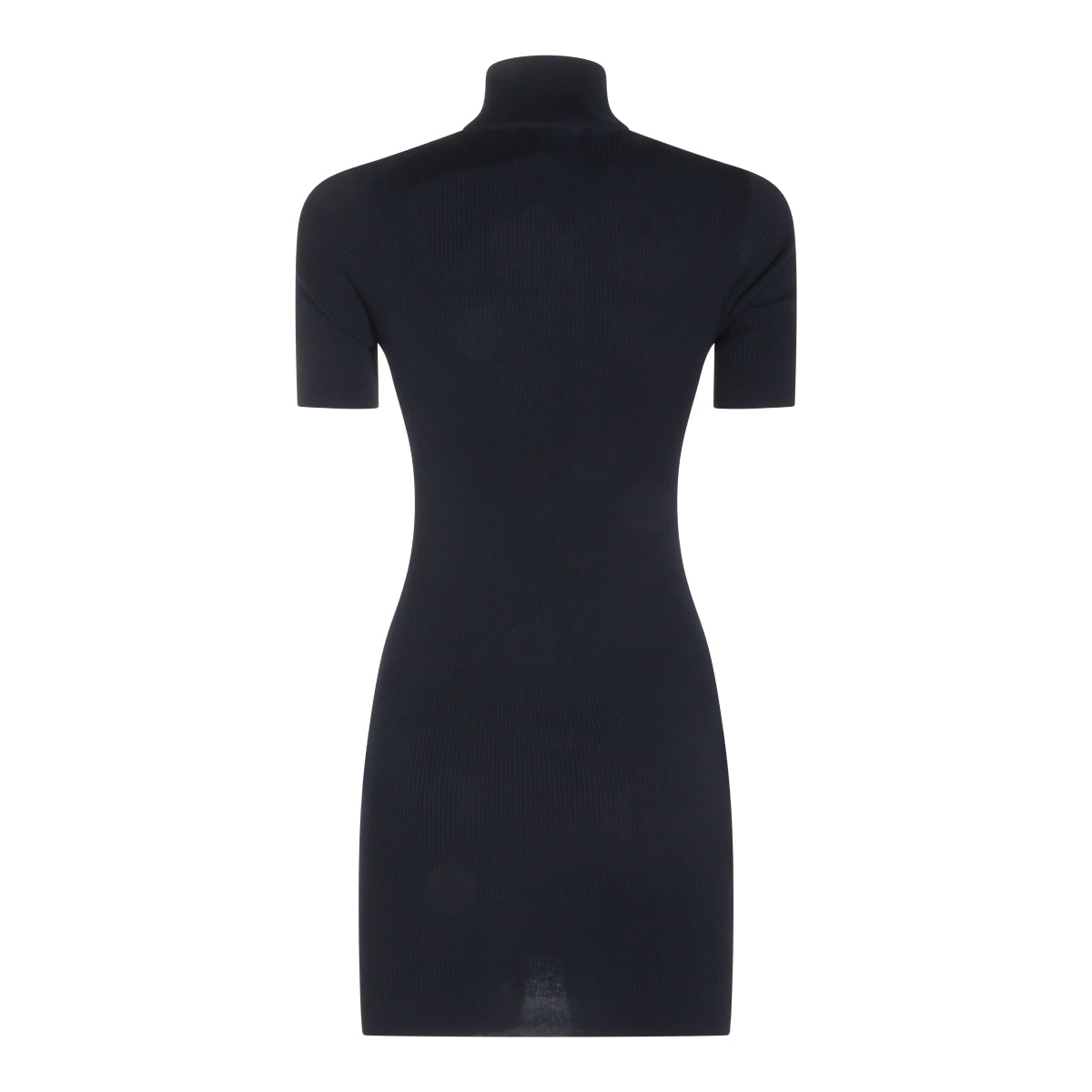 BLUE COTTON STRETCH MINI DRESS