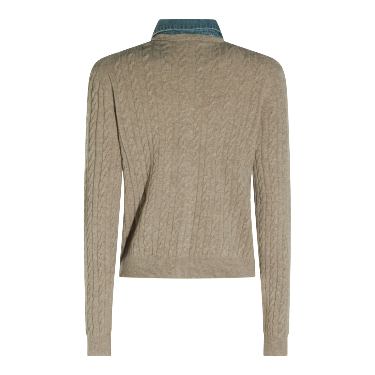 SAND SILK AND CASHMERE BLEND CARDIGAN