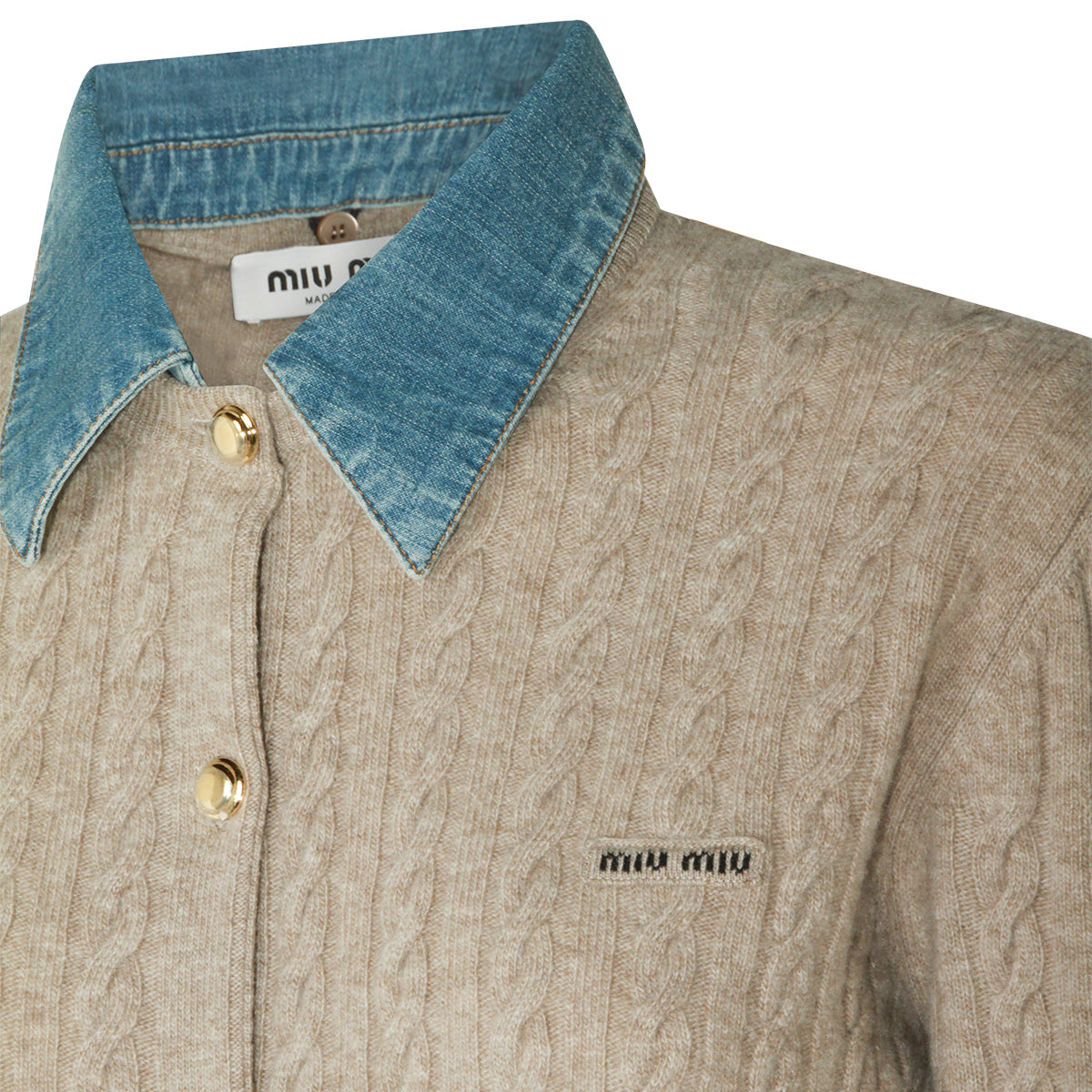 SAND SILK AND CASHMERE BLEND CARDIGAN