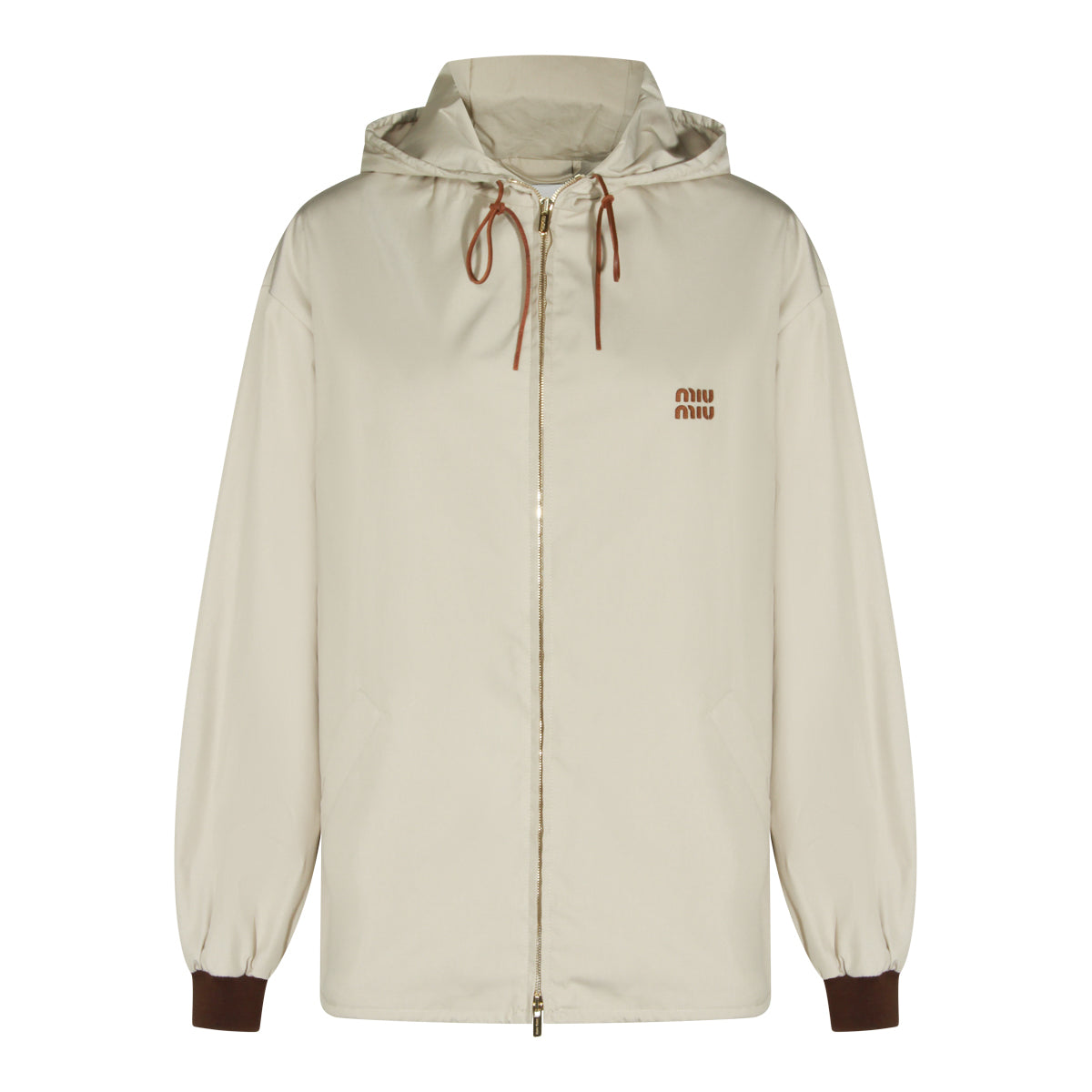 IVORY COTTON BLEND CASUAL JACKET