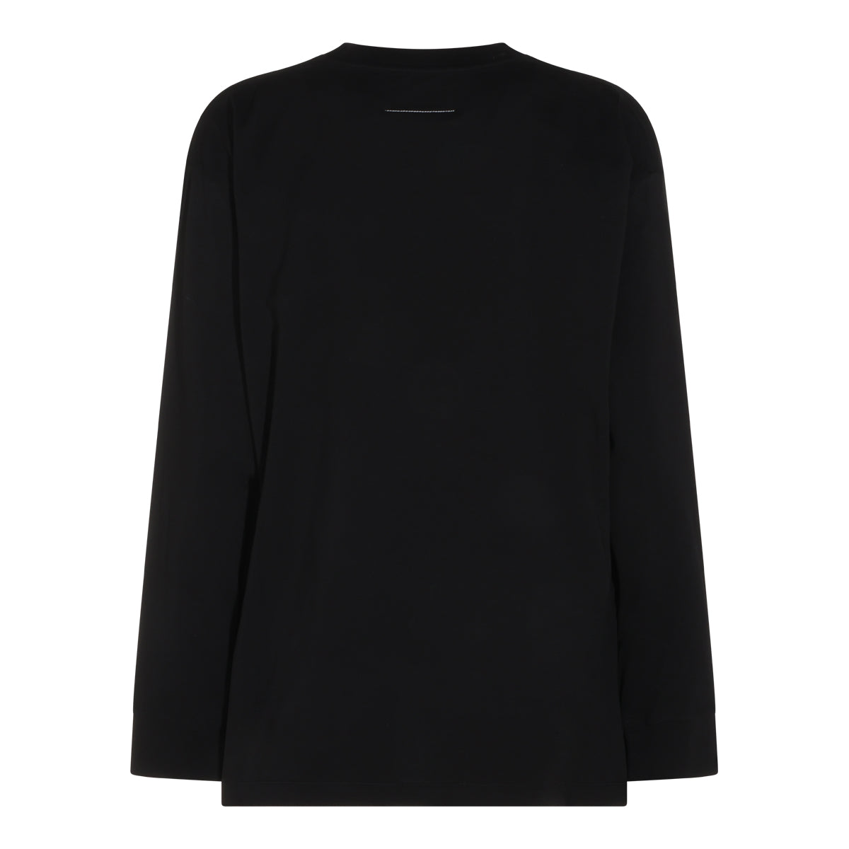 BLACK COTTON HANDWRITTEN T-SHIRT