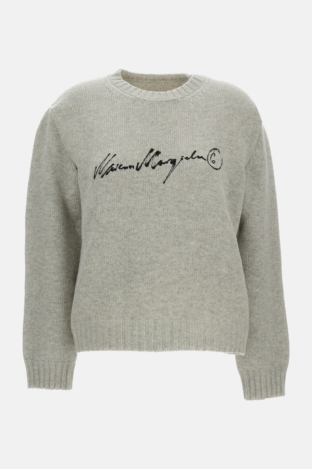 WOOL BLEND CREW-NECK