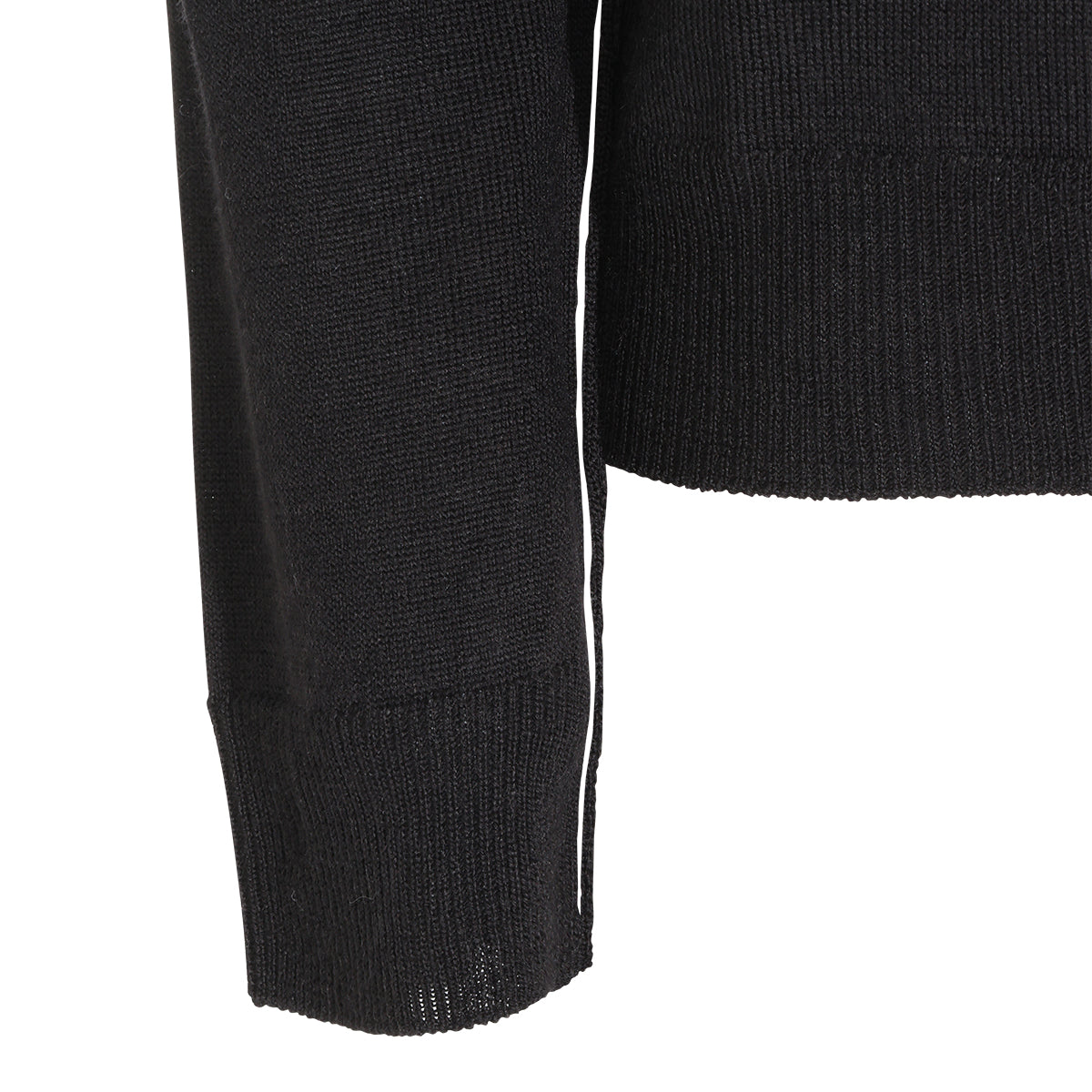 BLACK VIRGIN WOOL SWEATER