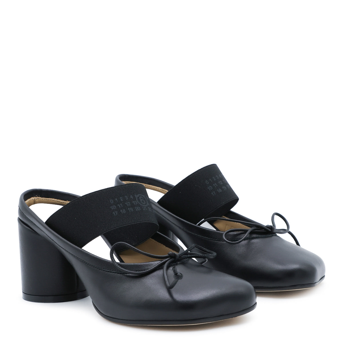 BLACK LEATHER NUMERIC ANATOMIC SANDALS