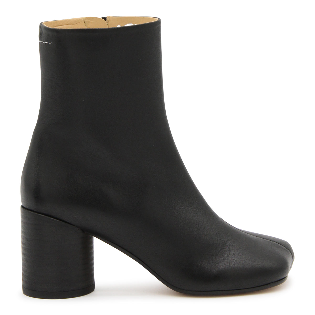 BLACK LEATHER TABI BOOTS